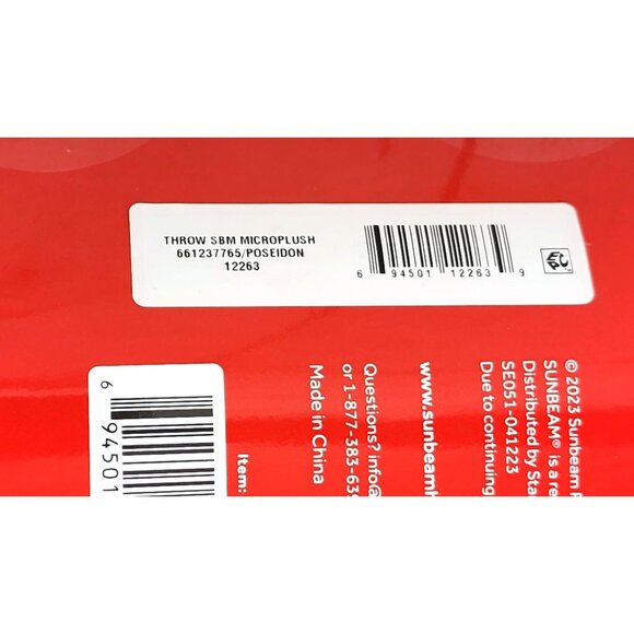 2023 Sunbeam Microplush Heated Throw - Rich & Cozy, Easy Push Button Control - Picture 12 of 12